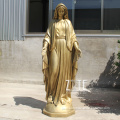 Outdoor metal craft cast life size bronze virgin mary praying sculpture statue